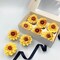 60 PCS Edible Sunflower Cupcake Toppers Edible Flowers Cake Decorations